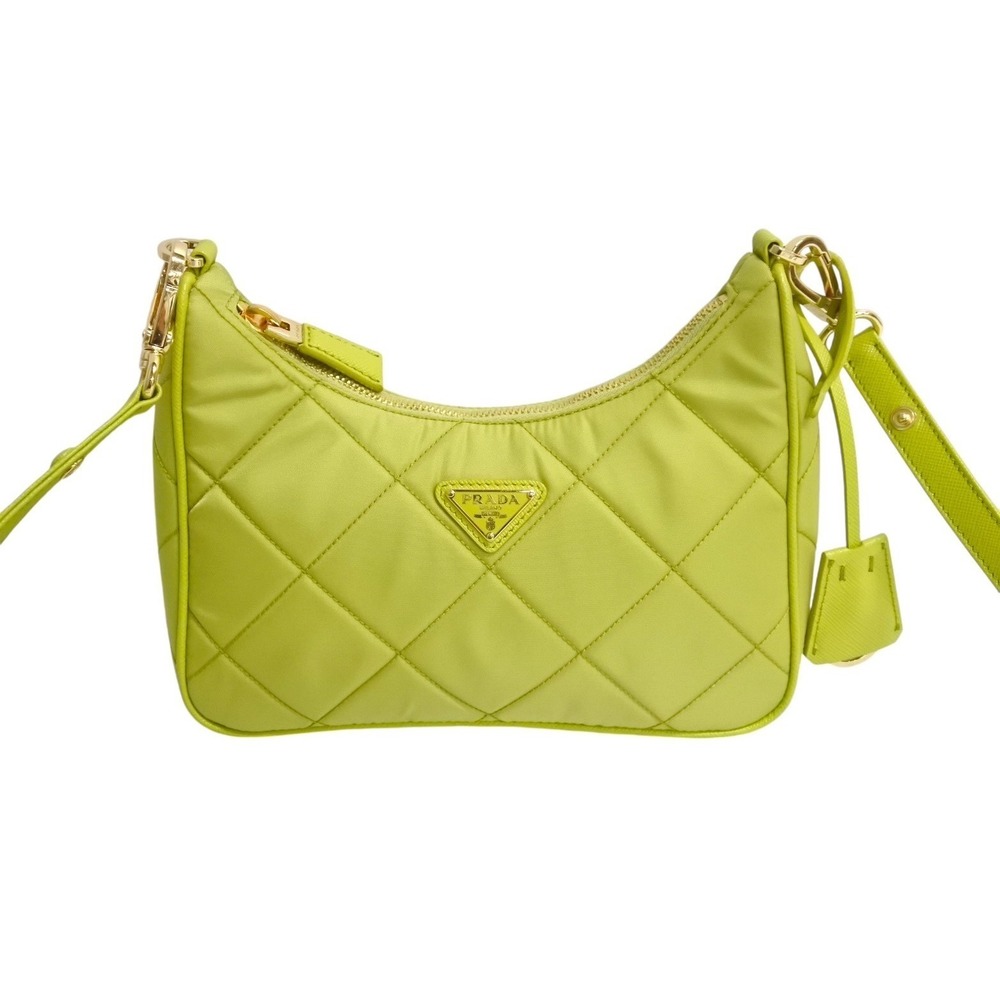 Prada Yellow Mini 1995 Re-Edition Green Bag